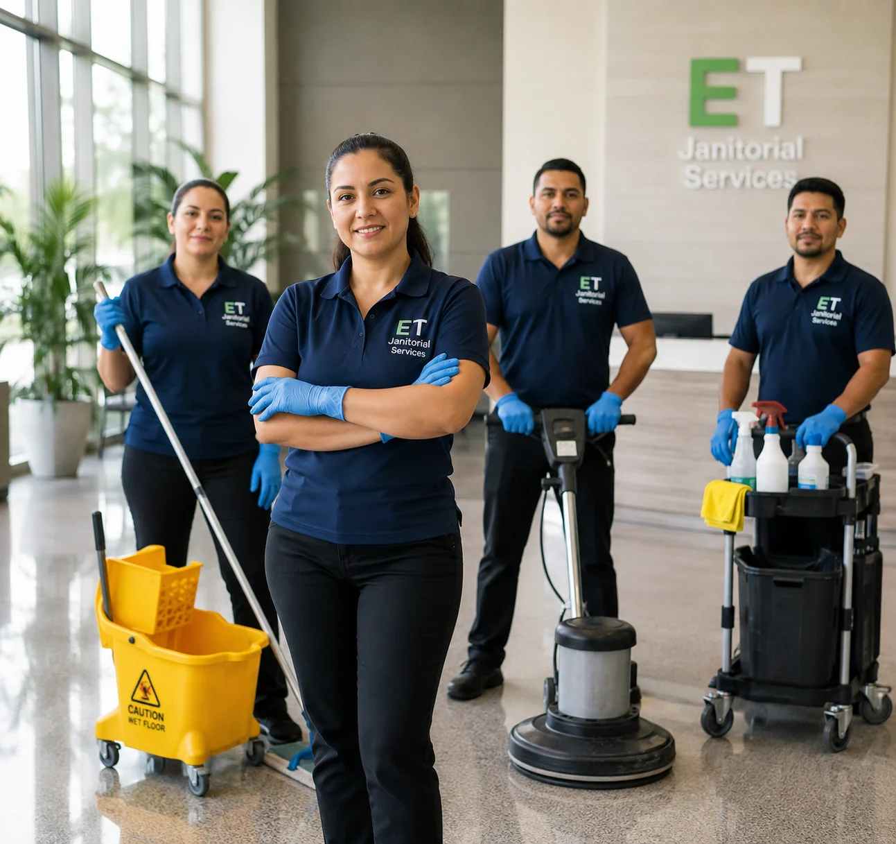 Locally owned ET Janitorial Services floor care team in Jacksonville, FL